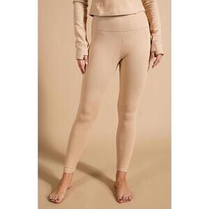 #1301 Rae Mode NWOT Plus Rib Brushed High Waisted Yoga Pants Sizes 1X-3X Camel